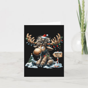 Adorable Christmas Moose Merry Christmoose Men Wom Card