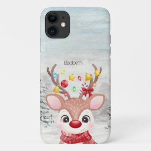 Adorable Christmas Reindeer Winter Wonderland Case-Mate iPhone Case