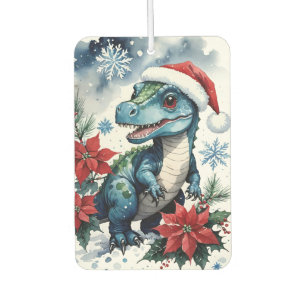 Adorable Christmas Santa T-Rex Santa Air Freshener