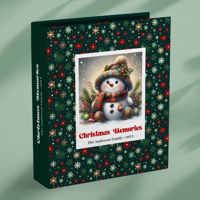 Adorable Christmas snowman personalized memory  Binder (Adorable Christmas snowman personalized memory album)