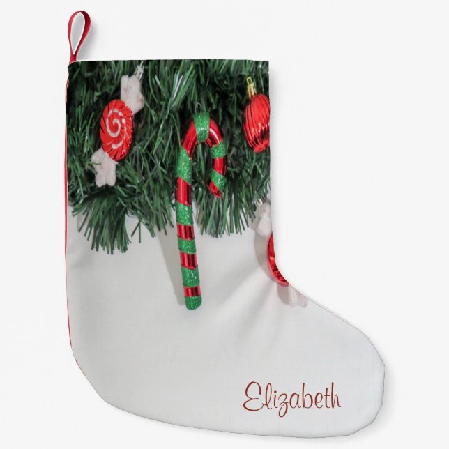 Adorable Christmas Sweets  - Personalized Small Christmas Stocking (Front)