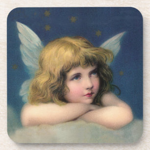 Adorable Christmas Vintage Angel Coaster
