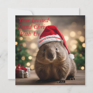 Adorable Christmas Wombat, Invitation
