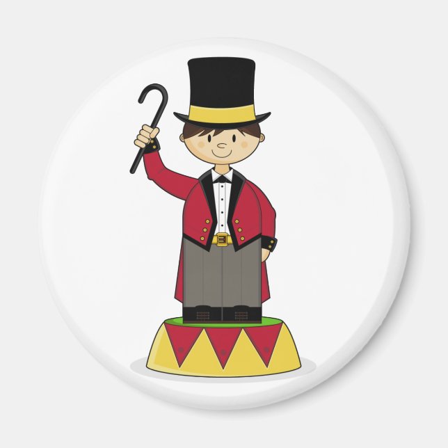 Adorable Circus Ringmaster Magnet (Front)