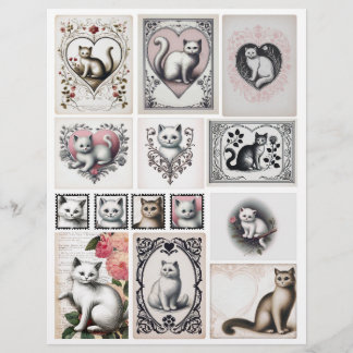 Adorable Collection of Cat Ephemera for Papercraft