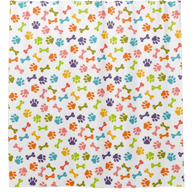 Adorable Colourful Bones and Puppy Paw Prints (Front)