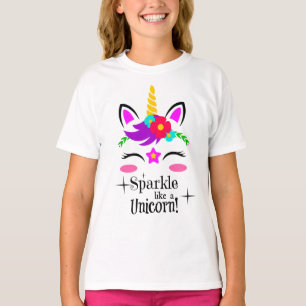 Adorable Colourful Cartoon Sparkle Like a Unicorn T-Shirt