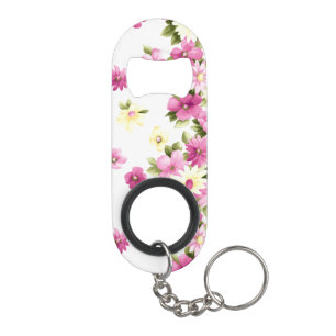 Adorable Colourful Girly Blooming Flowers Keychain Bottle Opener