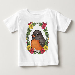 Adorable Connecticut Bird With Mirabilis Baby T-Shirt