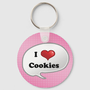 Adorable cookie balloon keychain