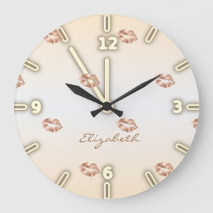 Adorable Cool ,Lips -Personalized Large Clock