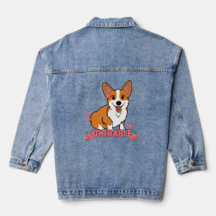 Adorable Corgi Denim Jacket