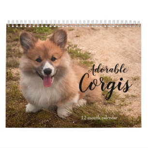 Adorable Corgi Dogs 2026 Calendar