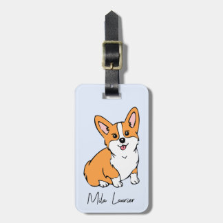 Adorable Corgi Personalized Luggage Name Tag