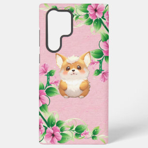 Adorable Corgi Puppy Floral Garden Phone Case