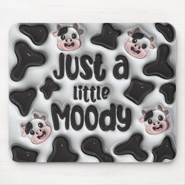 Adorable Cow Design Mouse Pad (Front)