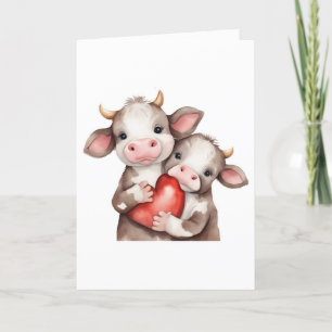 Adorable Cows Valentine's Day Card