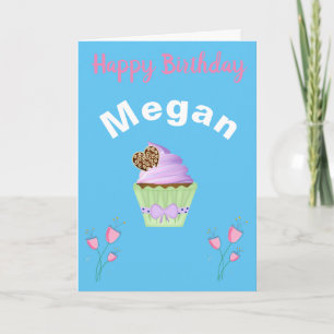 ADORABLE CUPCAKE CUSTOM BIRTHDAY CARD
