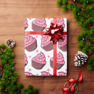 Adorable Cupcake Pattern Wrapping Paper