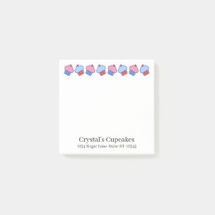 Adorable Cupcake Personalized Post-it Notes