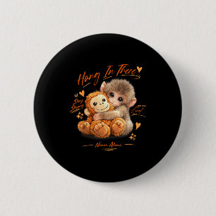 Adorable cute baby monkey punch men women kids Ado 2 Inch Round Button