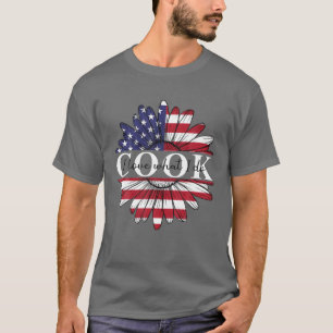 Adorable Cute Blessed Daisy Flower 4Th July Cook W T-Shirt