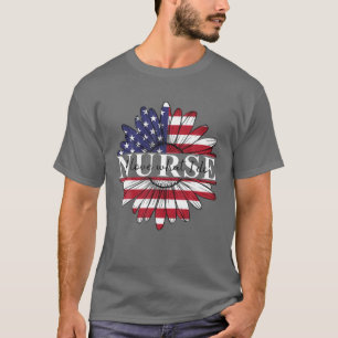 Adorable Cute Blessed Daisy Flower 4Th July Nurse T-Shirt