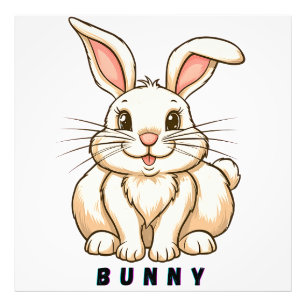 Adorable Cute Bunny Photo Print