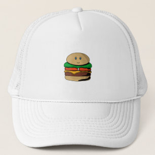 Adorable Cute Burger Hamburger Kawaii Trucker Hat