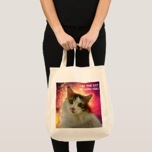 Adorable Cute Calico Cat Tote Bag
