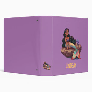 Adorable Cute Elegant Mermaid with Kids Name Binder