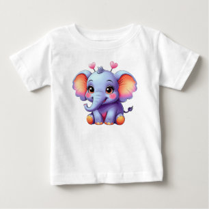 Adorable Cute Elephant: Heartwarming Charm Baby T-Shirt