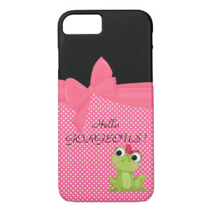Adorable Cute Frog on Polka Dots-Hello Gorgeous Case-Mate iPhone Case