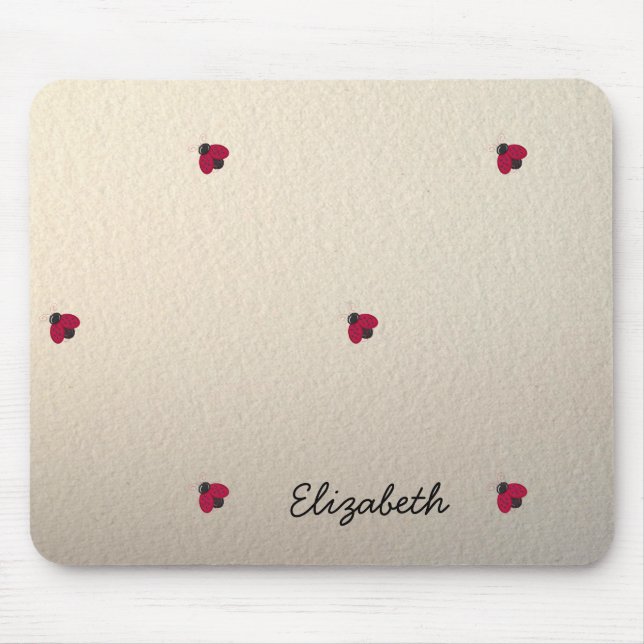 Adorable Cute,Ladybug ,Luminous-Personalized Mouse Pad (Front)