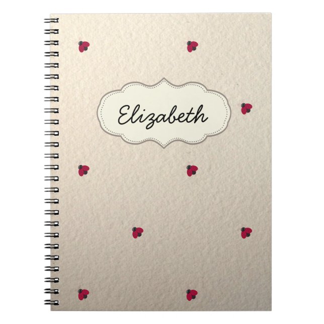 Adorable Cute ,Ladybugs,Luminous-Personalized Notebook (Front)