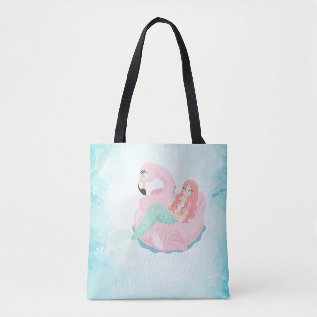 Adorable Cute Mermaid, Sea Tote Bag (Front)