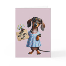 Adorable Dachshund Mother's Day 