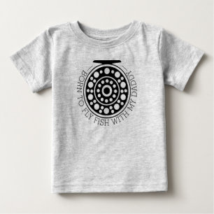 Adorable Daddy's Future Little Fly Fishing Buddy Baby T-Shirt