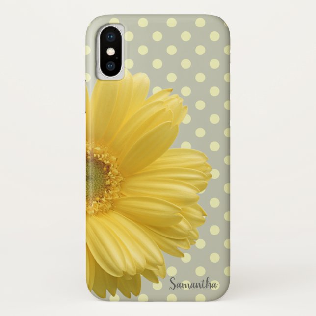 Adorable Daisy,Flower,Polka Dots   -Personalized Case-Mate iPhone Case (Back)