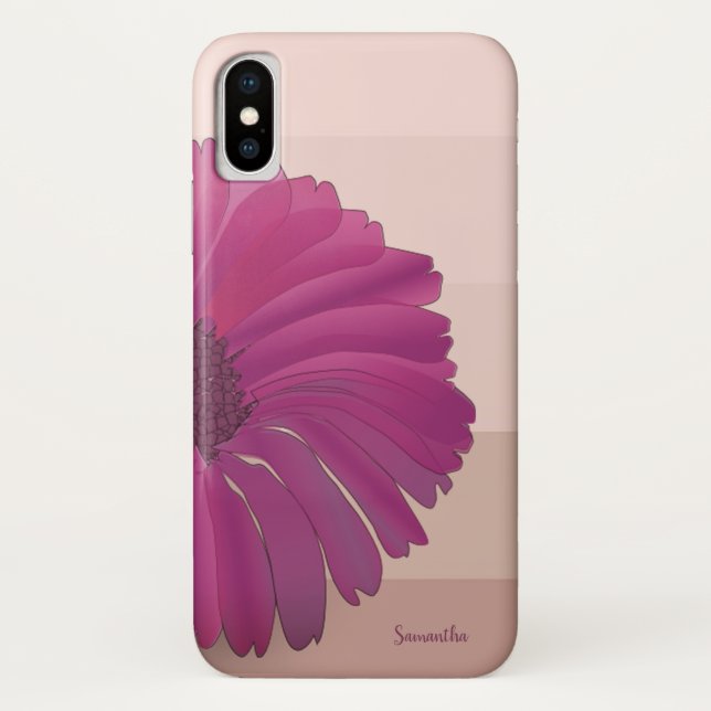 Adorable Daisy,Flower,Stripes   -Personalized Case-Mate iPhone Case (Back)