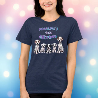 Adorable Dalmatian Puppies Birthday Tri-Blend Shirt
