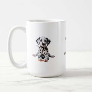 Adorable Dalmatian Puppy Doing Cobra Pose Yoga Coffee Mug