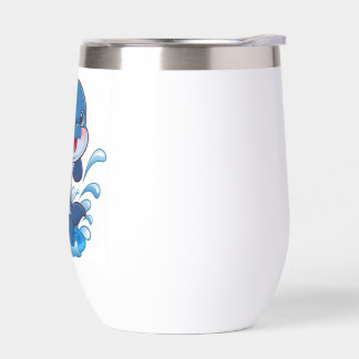 "Adorable Dauphin de Dessin Dauphin Splashing in J