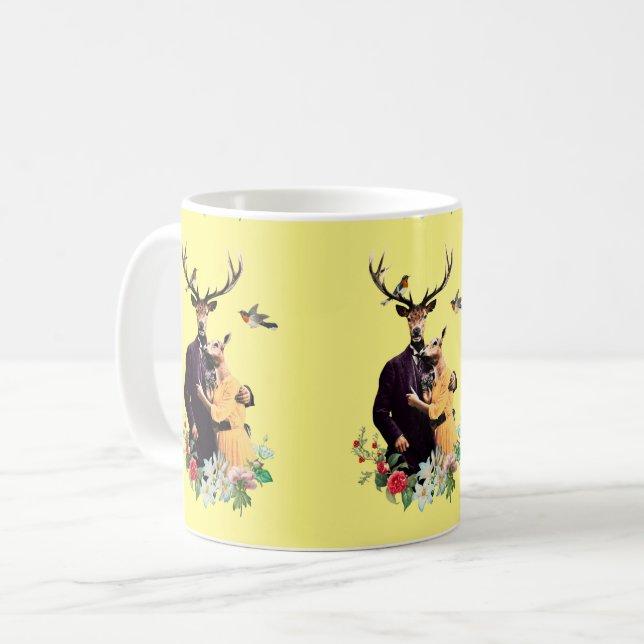 Adorable Deer Couple café Mug (Devant gauche)