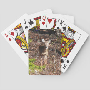Adorable Deer in the Woods Nature Photography Playing Cards