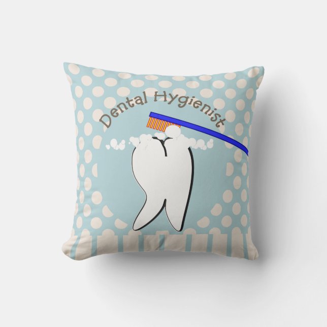 Adorable Dental Hygienist Tooth Pillow 20X20" (Front)