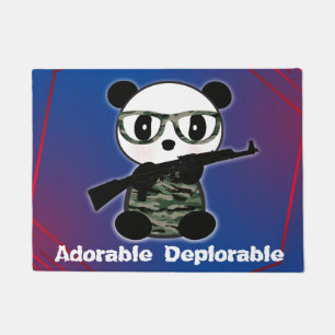Adorable Deplorable Panda Bear Doormat