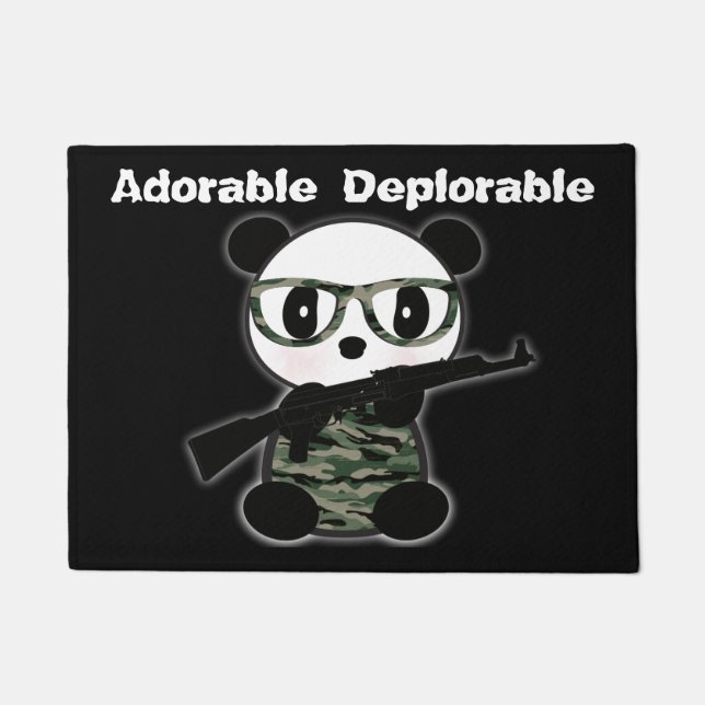 Adorable Deplorable Panda Bear Doormat (Front)