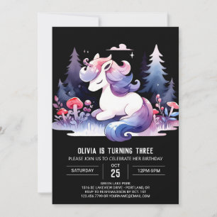 Adorable Digital Horse Birthday  Invitation