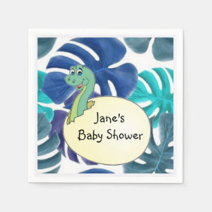 Adorable Dinosaur Baby Shower Napkin